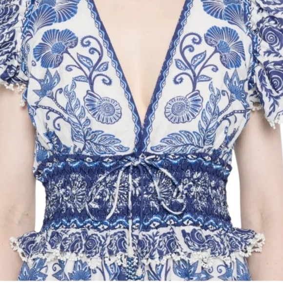 Farm Rio Shell Garden Off-white Maxi Dress - Picture 3 of 9